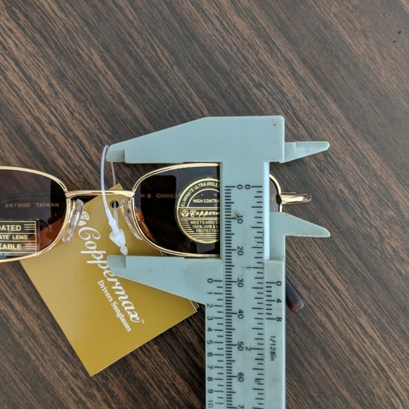 NWT TruVintage 90's lady's Fashion Combo Small Rectangular Coppermax Sunglasses - Picture 10 of 12